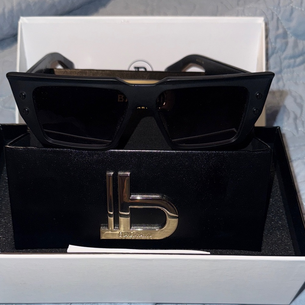 Black Balmain Designer Sunglasses